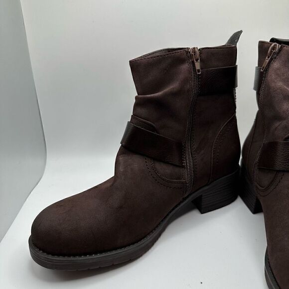 DUNES Women's Moto Boot 7 BROWN - Picture 7 of 7